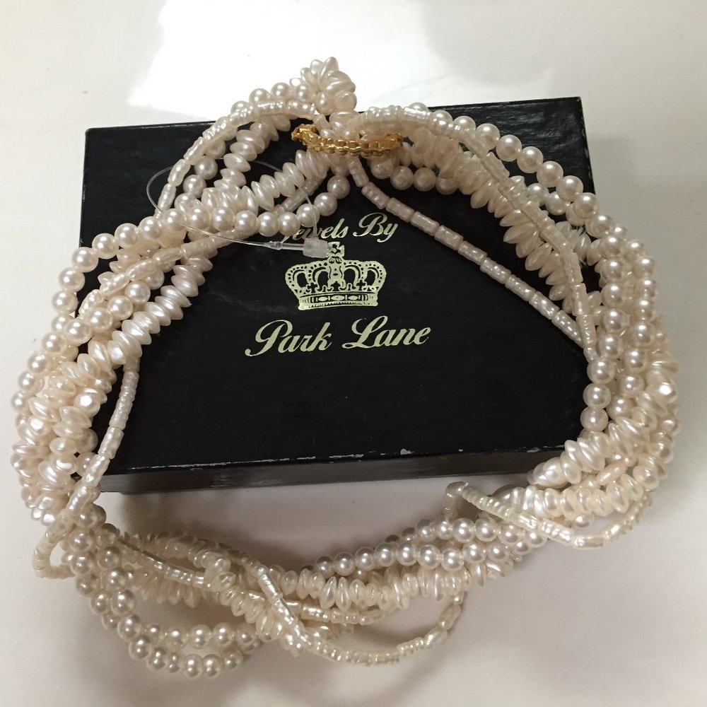 New PARK LANE 6 Strands Faux Pearl choker